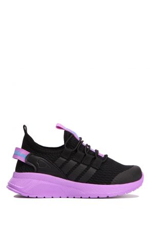 C225 Kifidis Active Unisex Çocuk Spor Ayakkabı 26-35 Siyah-Pembe / Black-Pink