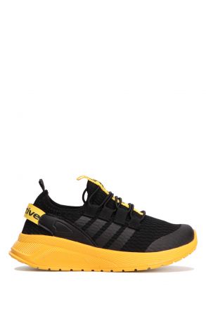 C225 Kifidis Active Unisex Çocuk Spor Ayakkabı 26-35 Siyah-Sarı / Black-Yellow