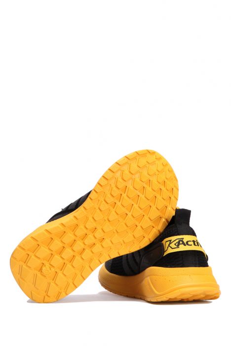 C225 Kifidis Active Unisex Çocuk Spor Ayakkabı 26-35 Siyah-Sarı / Black-Yellow