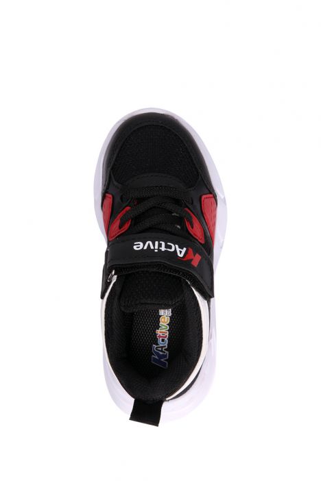 C327 Kifidis Active Unisex Çocuk Spor Ayakkabı 26-35 Siyah-Kırmızı / Black-Red