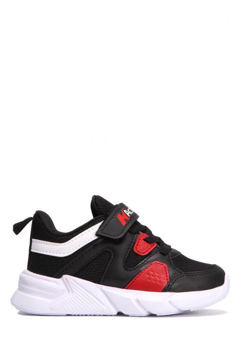 C327 Kifidis Active Unisex Çocuk Spor Ayakkabı 26-35 Siyah-Kırmızı / Black-Red