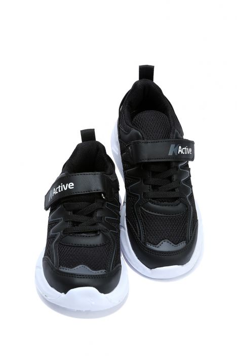 C328 Kifidis Active Unisex Çocuk Spor Ayakkabı 26-35 Siyah-Black