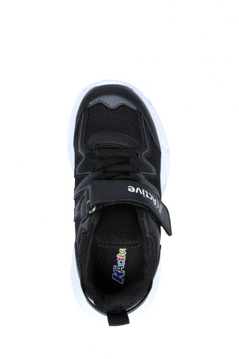 C328 Kifidis Active Unisex Çocuk Spor Ayakkabı 26-35 Siyah-Black