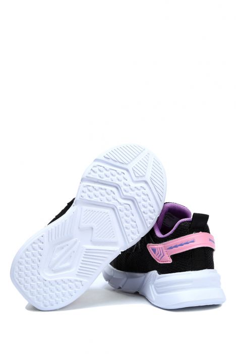 C328 Kifidis Active Unisex Çocuk Spor Ayakkabı 26-35 Siyah-Pembe / Black-Pink