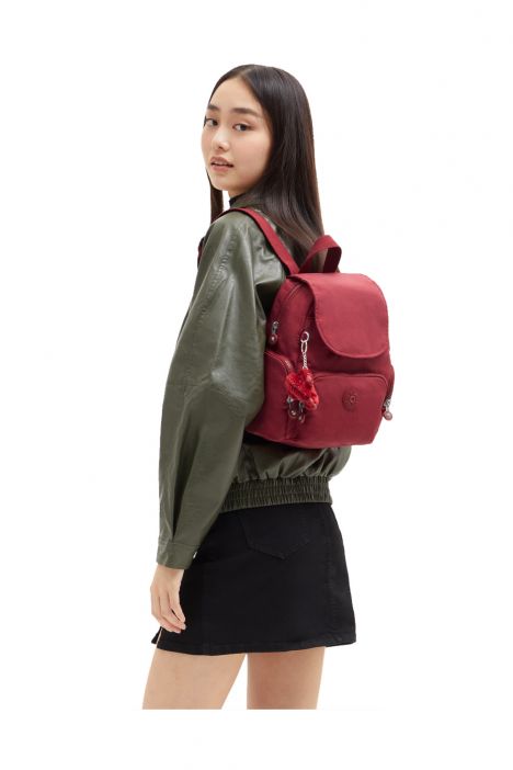 Kipling CITY ZIP MINI Küçük Boy Sırt Çantası 29x27x14 cm Funky Red