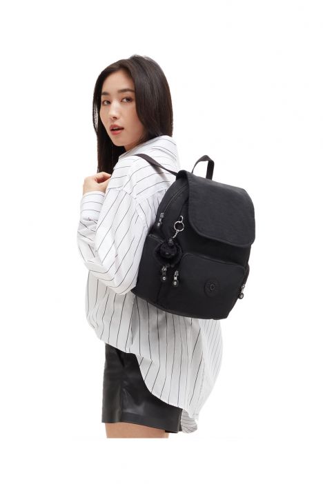 Kipling CITY ZIP S Küçük Boy Sırt Çantası 33.5x27x19 cm Black Noir
