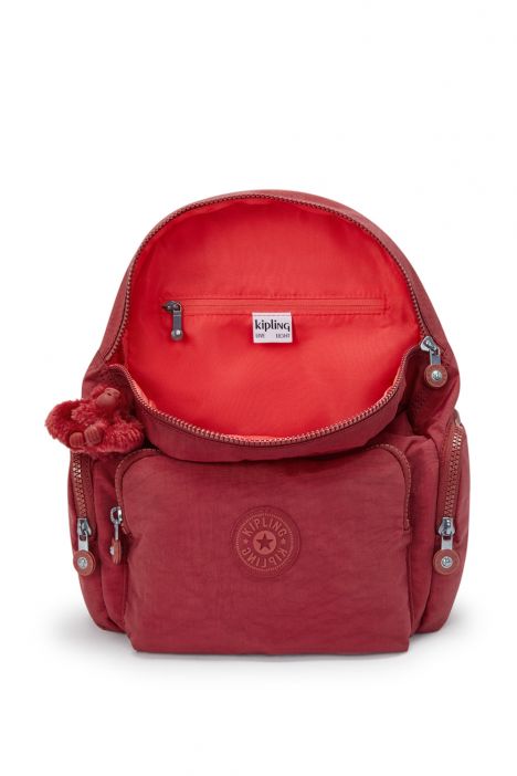 Kipling CITY ZIP S Küçük Boy Sırt Çantası 33.5x27x19 cm Funky Red