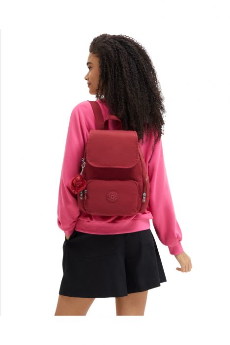 Kipling CITY ZIP S Küçük Boy Sırt Çantası 33.5x27x19 cm Funky Red