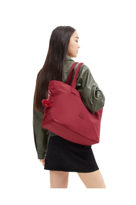 Kipling COLISSA UP Büyük Boy Omuz Çantası 32x50x17 cm Funky Red