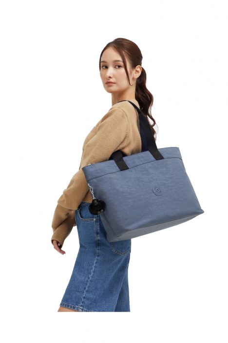 Kipling COLISSA UP Büyük Boy Omuz Çantası 32x50x17 cm Blue Lover