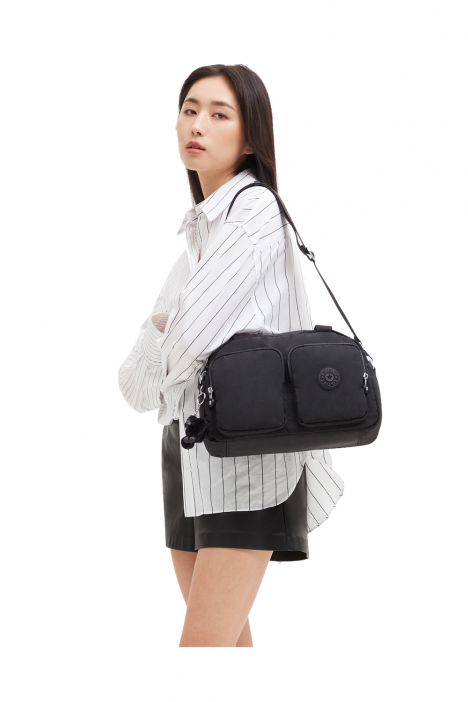 Kipling COOL DEFEA Orta Boy Omuz Çantası 22x33x12.5 cm Black Noir