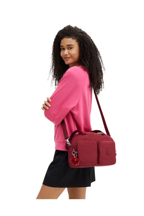 Kipling COOL DEFEA Orta Boy Omuz Çantası 22x33x12.5 cm Funky Red