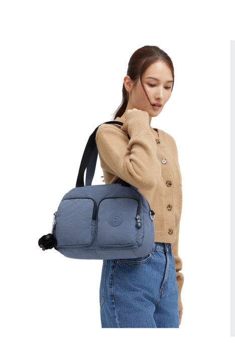 Kipling COOL DEFEA Orta Boy Omuz Çantası 22x33x12.5 cm Blue Lover
