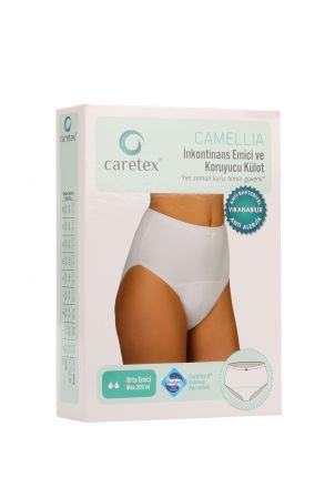 Camelia Kadın İnkontinans Külodu Orta Emici Max.150ml Beyaz / White