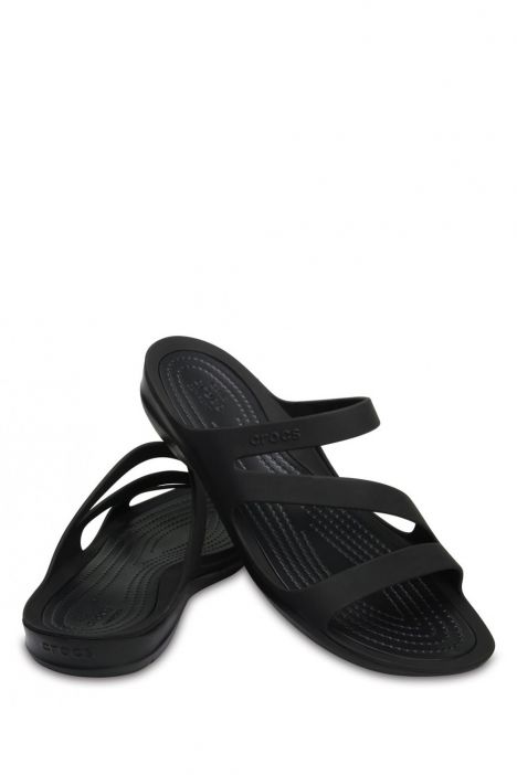 Crocs 203998 Swiftwater Kadın Terlik 36-39 Black/Black