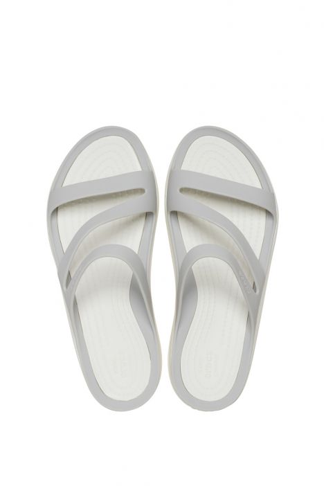 Crocs 203998 Swiftwater Kadın Terlik 36-39 1FT-Gri/Atmosphere