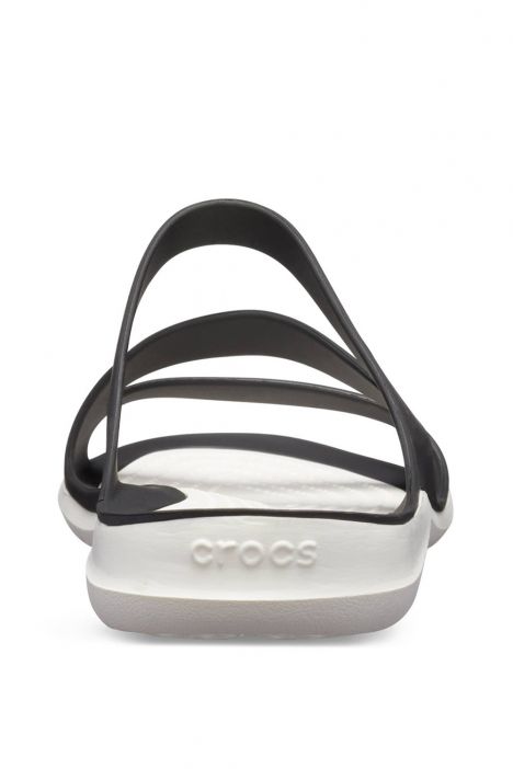 Crocs 203998 Swiftwater Kadın Terlik 36-39 Siyah/Beyaz - Black/White
