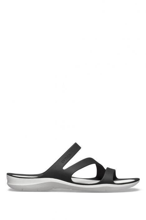 Crocs 203998 Swiftwater Kadın Terlik 36-39 Siyah/Beyaz - Black/White