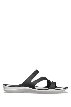 Crocs 203998 Swiftwater Kadın Terlik 36-39 Siyah/Beyaz - Black/White