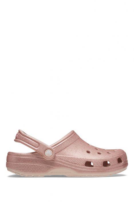 Crocs 205942 Classic Glitter Clog Kadın Simli Sandalet 36-40 6WV-Pembe/Quartz
