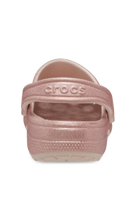 Crocs 205942 Classic Glitter Clog Kadın Simli Sandalet 36-40 6WV-Pembe/Quartz
