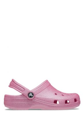 Crocs 206993 Classic Glitter Çocuk Sandalet 28-34 6XE-Pembe Simli/Pink Tweed Glitter