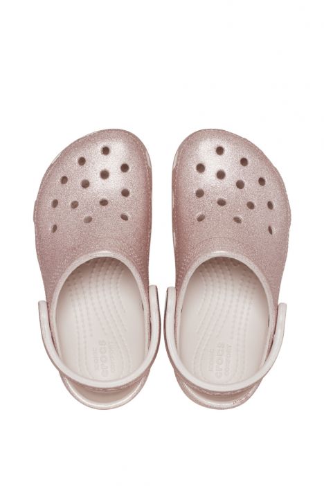 Crocs 206993 Classic Glitter Çocuk Sandalet 28-34 6WV-Pembe/Quartz