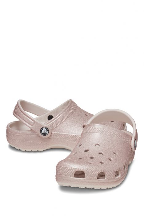 Crocs 206993 Classic Glitter Çocuk Sandalet 28-34 6WV-Pembe/Quartz