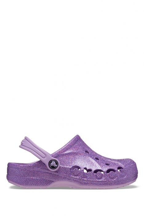 Crocs 207015 Baya Glitter Kız Çocuk Sandalet 28-34 5PR-Mor/Orchid
