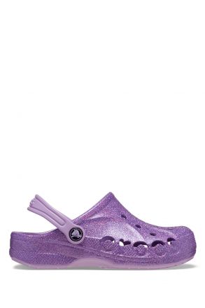 Crocs 207015 Baya Glitter Kız Çocuk Sandalet 28-34 5PR-Mor/Orchid