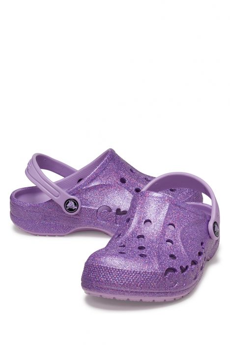 Crocs 207015 Baya Glitter Kız Çocuk Sandalet 28-34 5PR-Mor/Orchid