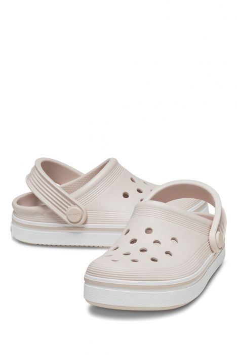 Crocs 208479 Off Court Clog Unisex Çocuk Sandalet 23-27 6UR-Pembe/Quartz