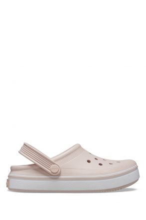 Crocs 208479 Off Court Clog Unisex Çocuk Sandalet 23-27 6UR-Pembe/Quartz