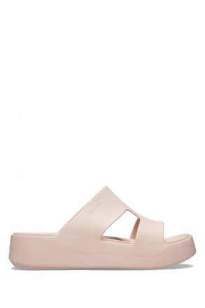 Crocs 209409 Getaway Platform H-Strap Kadın Terlik 36-39 6UR-Pembe/Quartz
