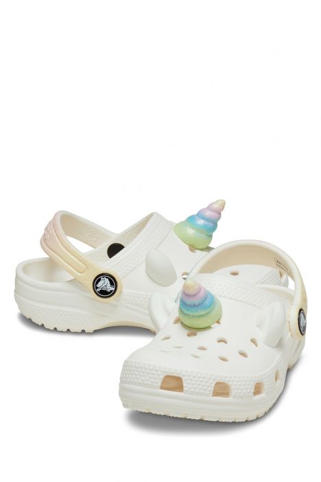 Crocs 209701 Classic IAM Rainbow Unicorn Unisex Çocuk Sandalet 23-27 0WV-Beyaz/Chalk