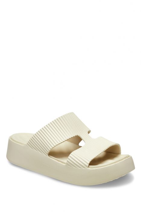 Crocs 210701 Gateway Groove Platform Hstrap Kadın Terlik 36-39 0LH-Kum/Sandstone