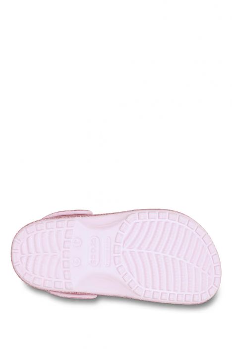 Crocs 211940 Classic Chunky Glitter Clog Kız Çocuk Simli Sandalet 22-28 6ZW-Pink Milk
