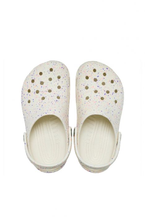 Crocs 212495 Classic Glow Paint Splatter Kız Çocuk Desenli Sandalet 28-35 2MT-Summit White/Multi