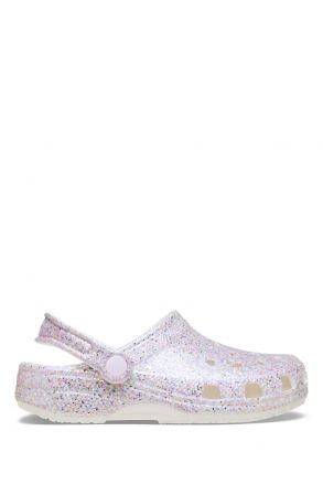 Crocs 212561 Classic Fantasy Glitter Clog Kız Çocuk Simli Sandalet 28-35 100 White - Beyaz