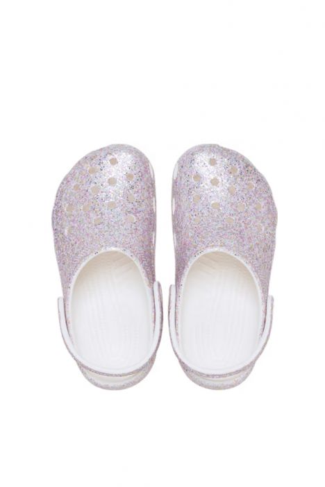 Crocs 212561 Classic Fantasy Glitter Clog Kız Çocuk Simli Sandalet 28-35 100 White - Beyaz