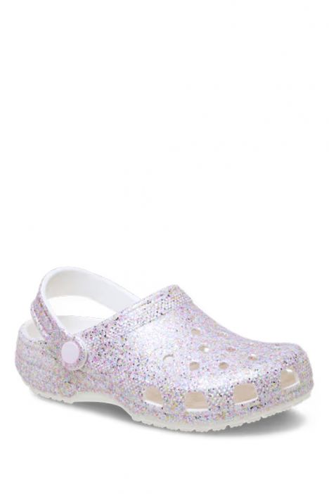 Crocs 212561 Classic Fantasy Glitter Clog Kız Çocuk Simli Sandalet 28-35 100 White - Beyaz