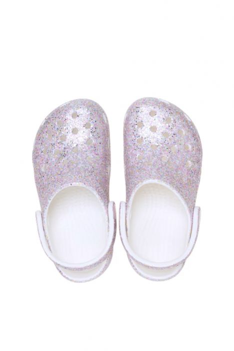 Crocs 212562 Classic Fantasy Glitter Clog Kız Çocuk Simli Sandalet 22-28 100 White - Beyaz