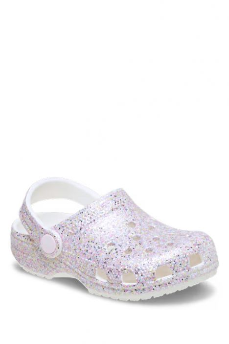Crocs 212562 Classic Fantasy Glitter Clog Kız Çocuk Simli Sandalet 22-28 100 White - Beyaz