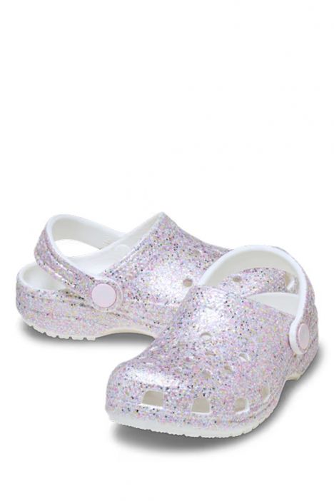 Crocs 212562 Classic Fantasy Glitter Clog Kız Çocuk Simli Sandalet 22-28 100 White - Beyaz