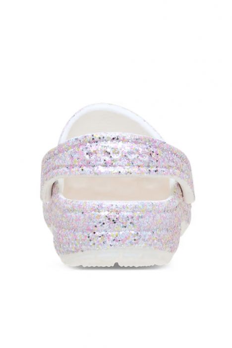 Crocs 212562 Classic Fantasy Glitter Clog Kız Çocuk Simli Sandalet 22-28 100 White - Beyaz
