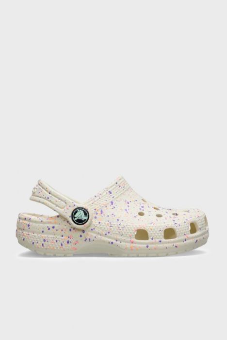 Crocs 212669 Classic Glow Paint Splatter Kız Çocuk Desenli Sandalet 22-28 2MT-Summit White/Multi