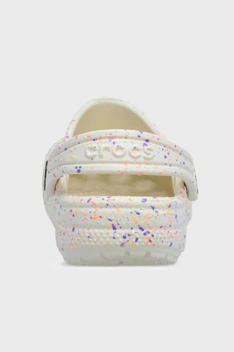 Crocs 212669 Classic Glow Paint Splatter Kız Çocuk Desenli Sandalet 22-28 2MT-Summit White/Multi