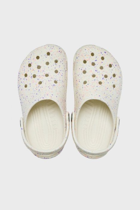 Crocs 212669 Classic Glow Paint Splatter Kız Çocuk Desenli Sandalet 22-28 2MT-Summit White/Multi