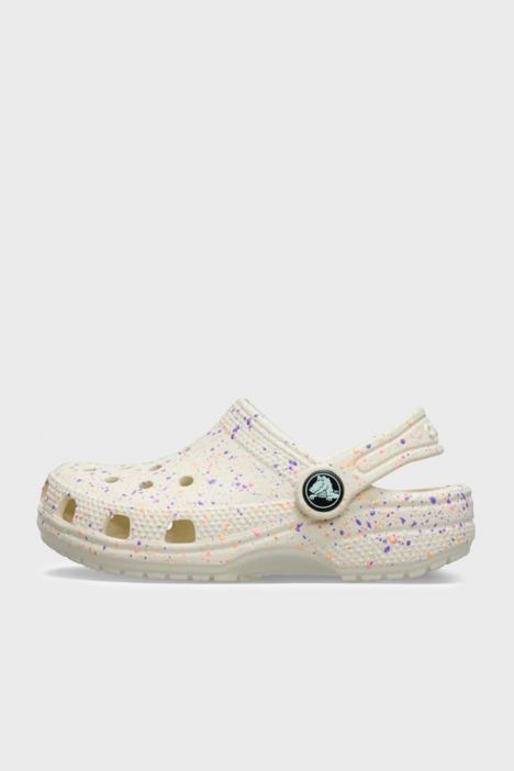 Crocs 212669 Classic Glow Paint Splatter Kız Çocuk Desenli Sandalet 22-28 2MT-Summit White/Multi