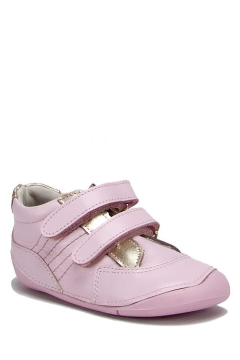 D38 Kifidis-Kids İlk Adım Unisex Çocuk Deri Ayakkabı 19-23 Pembe Deri